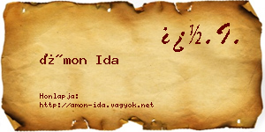 Ámon Ida névjegykártya