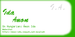 ida amon business card